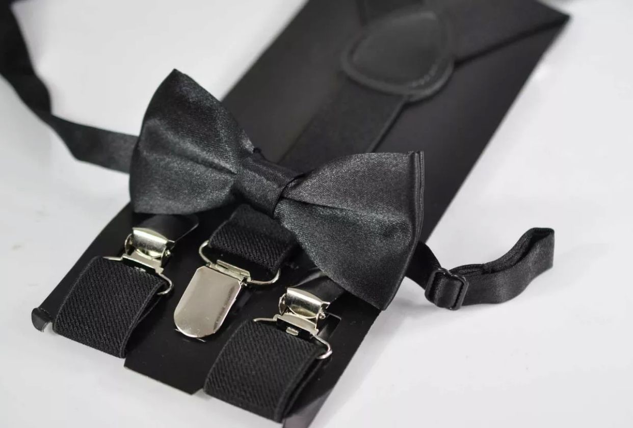 Braces & Bow Tie Set Black
